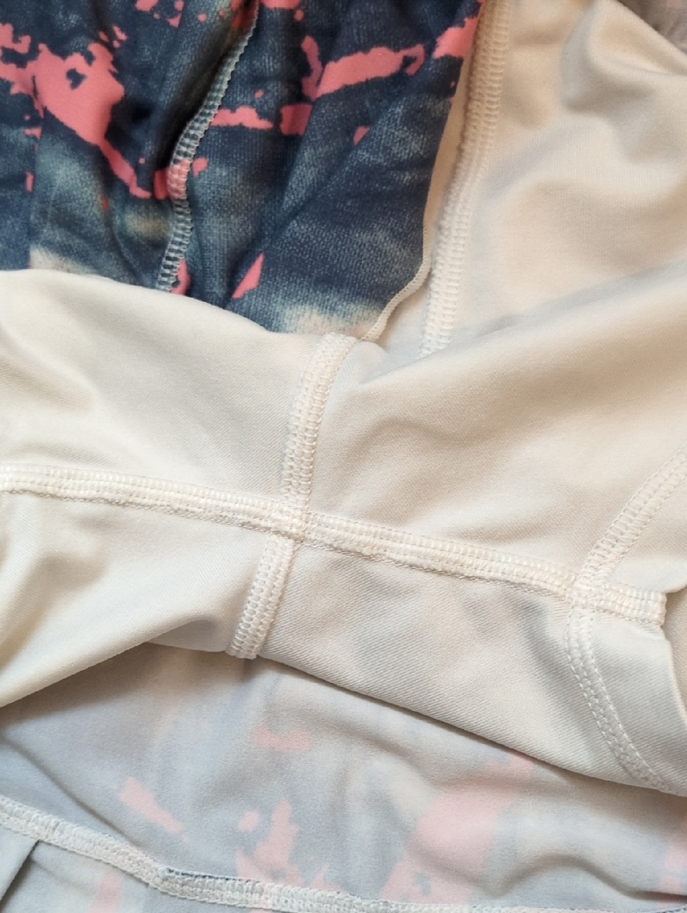 Sofibella Tennis Skirt Blue Tie-Dye Ruffle Skirt with Pink Accent, Size Small - Picture 9 of 10